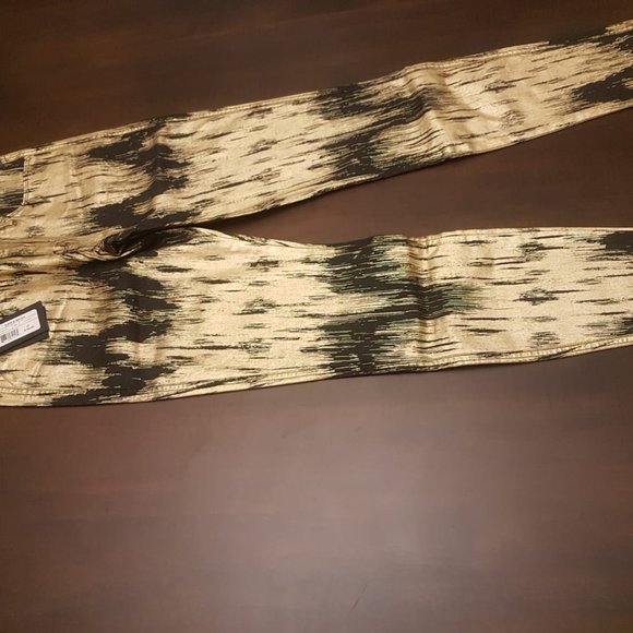 Guess Marciano Dull Gold and Black Skinny Pants - Picture 3 of 6